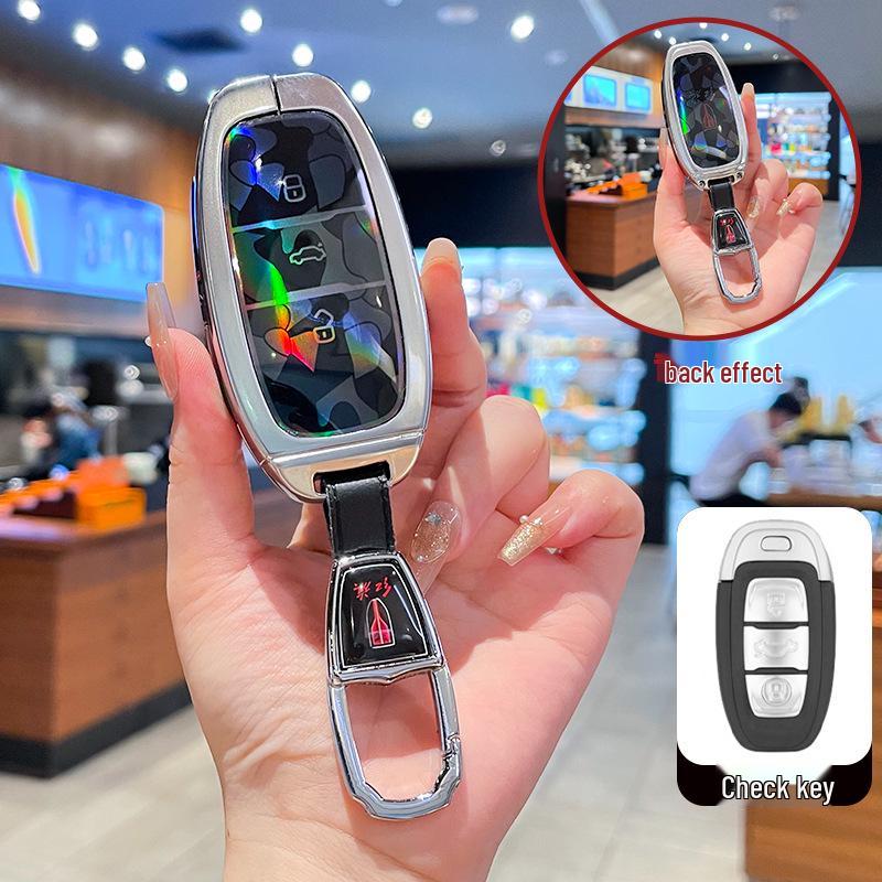 Metal Key Fob Cover for 2018-2022 Hongqi H5 & Classic H9 Models – Full Protection Case