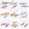 18K Gold Plated Inlaid Zircon Round Connector Clasps For Necklace Making,End Caps Fastener Clasp Handmade DIY Jewelry Making