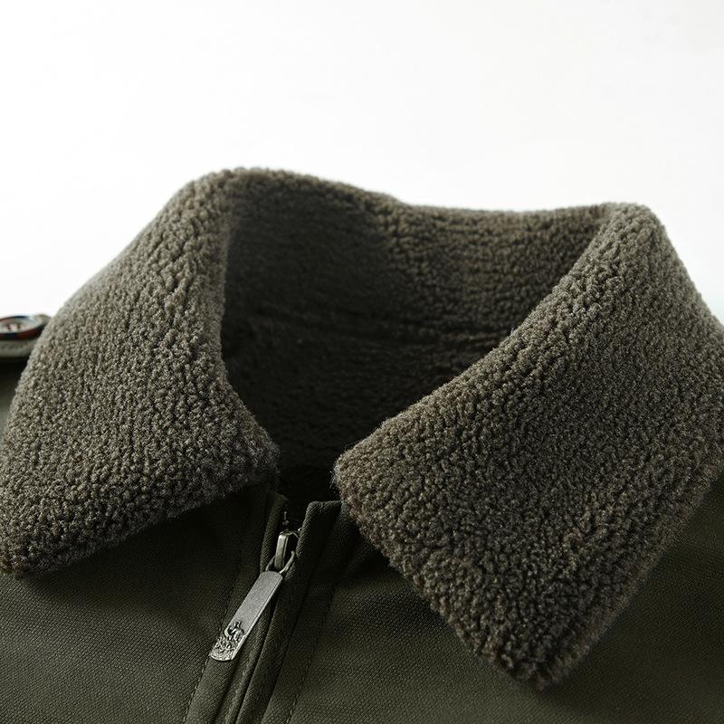 Утепленная мужская флисовая утолщенная куртка для активного отдыха на хлопковой подкладке — фото 5