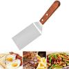 Wood Handle Pizza Shovel Stainless Steel Frying Pan Spatula Grill Scraper  Tiramisu