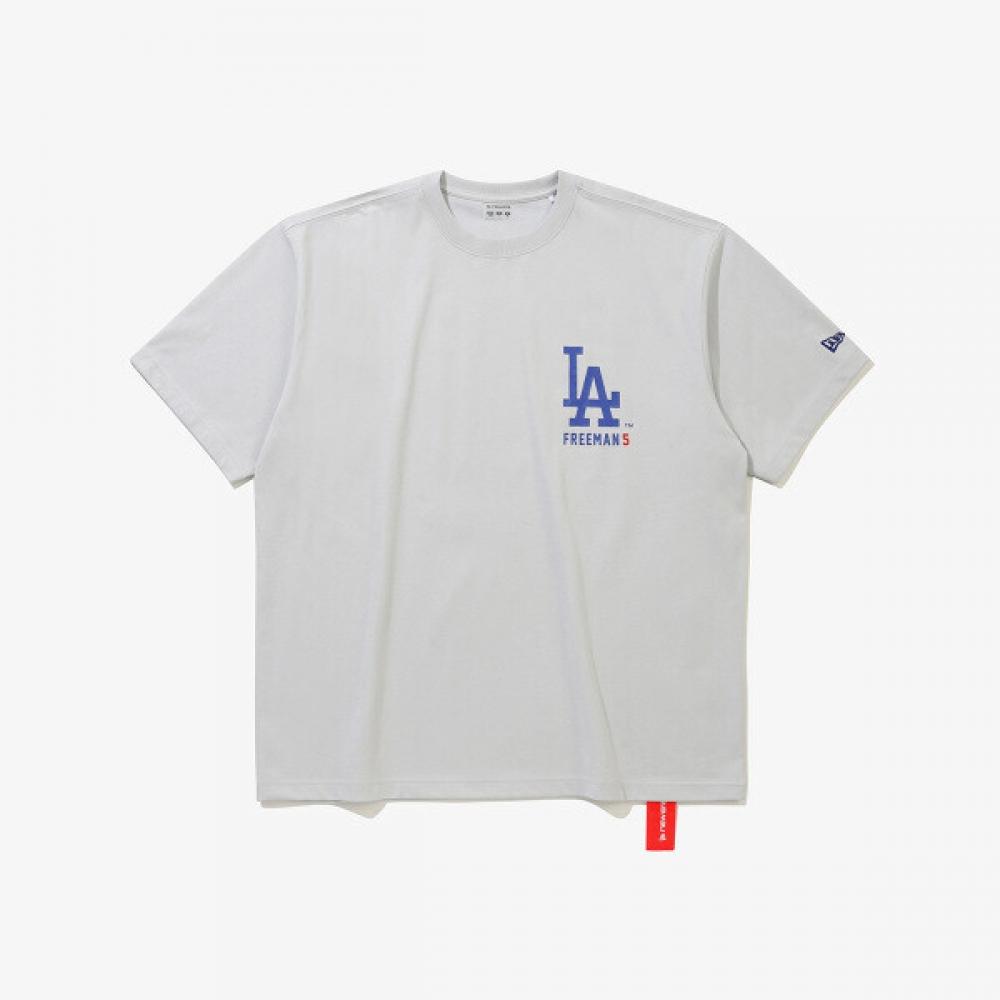 

New Era Mlb La Dodgers pLayer SignaTure T shirT Gray 15147526 painted/L