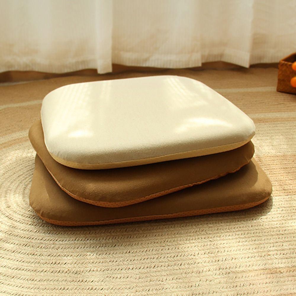 Square Memory Foam Seat Cushion Detachable Cover With Zipper Dining Chair Pad Non-slip Bottom Soft Office Chair Cushion