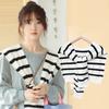 Cloak Knitted Shawl Wraps Fake Collar Wraps Elegant Stripe Scarf  Clothes Decoration