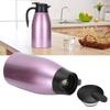 2L Großes Fassungsvermögen Isolierter Heißwasserkrug Innen Edelstahl Thermoskanne Lila 2L