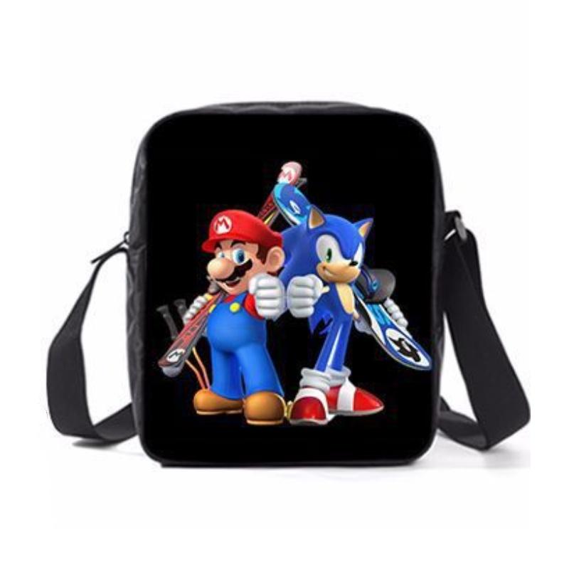 Super Mario Cartoon School Bag Student Backpack Waterproof And Expandable Fashionable And Trendy Style Nylon Material