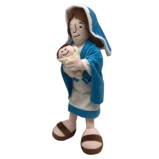 30cm Jesus/Maria Plush Doll PP Cotton Soft Accompany Sleep Pillow Cute Sofa Ornament Classic Jesus Savior Cartoon Arabian Doll Religious