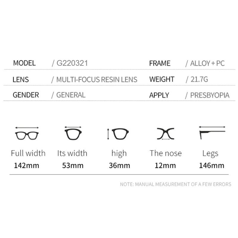 Anti Blue Light Blocking Ultralight Metal Titanium Memory Frame Progressive Multi Focus Designer Reading Glasses for Men Women