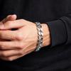 THICK SILVER Men' Bracelet 15mm SILVER 925 Italian Cuirass Bracelet
