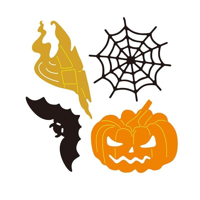 Halloween Hat Bat Metal Cutting Die, Pumpkin Paper Die Cuts, Spider Web Cutting Dies For Card Making, Metal Die Cut Stencil For DIY Crafts