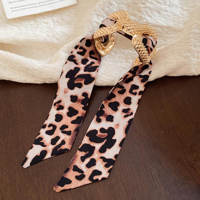 Vintage Ethnic Geometric Silk Scarf Print Bangle – Light Luxury Bracelet