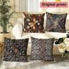 Bohemian Vintage Floral Pillow Covers Pattern Cushion Cover Suitable for Sofa Bedroom Car Pillow Cover