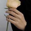 925 Sterling Silver Plated 18K Gold Inlaid Zircon Ring for Women Exquisite Simple Light Luxury High Quality Jewelry