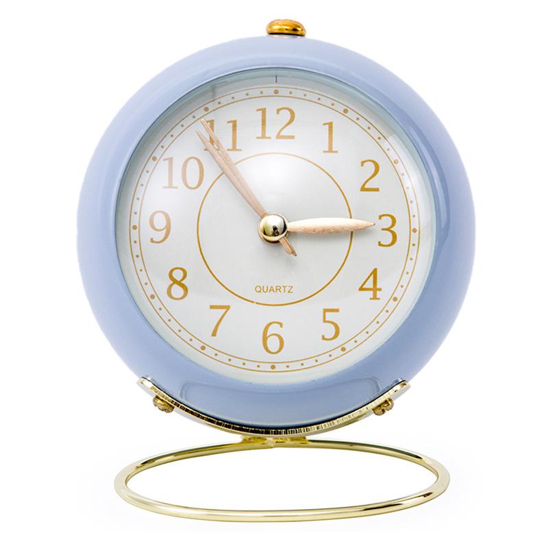 Luxury Electronic Desk Clock Metal Children Classic Minimalist 3d Alarm Clock Bedside Cute Student Luminous Table Clock Kid Gift