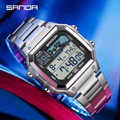 Fashion Men's Electronic Wristwatch Multifunctional Luminous Dial Calendar Waterproof Sports Digital Watches for Man