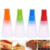 BBQ Brush Silicone Oil Brush Pancake Oil Brush Integrated Oil Pot Brush With Bottle Kitchen Dustproof High Temperature Brush