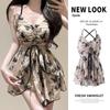 2025 Women's Retro One-Piece Swimsuit: Conservative, Tummy Control, Slimming, Backless, Beach Skirt Style, Flat Leg, Hot Spring Edition.