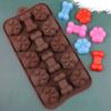 Silicone Chocolate Mold Dog Bone Cat Paw DIY Cake Baking Tool 14 -grid Temperature Resistance -40~ 230°C Pudding Jelly Mold