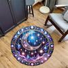 1pc Home Carpet with Stained Glass Design Non Slip Office Decor Gift Living Room Bedroom