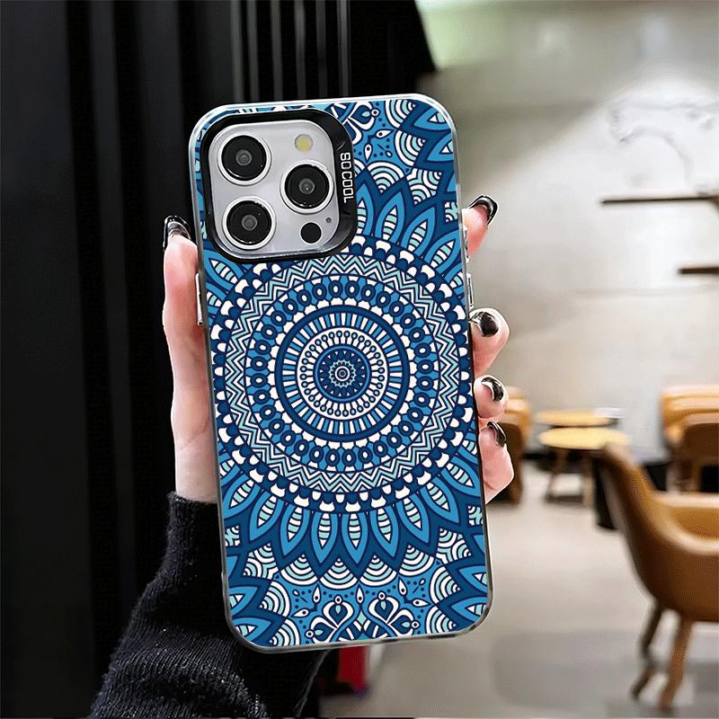 Mandala Style Pattern Shockproof Phone Case for iPhone 17 Air 16 16E 15 Pro Max 14 Plus 13 Mini 12 Back Cover Anti Fall Fundas
