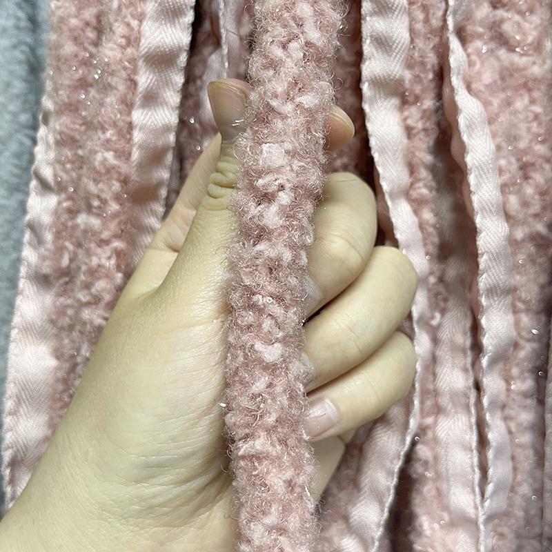 1 מטר עבודות יד לתחפושות עשה זאת בעצמך קישוט צמר טלה מלאכותי אביזרי ביגוד קישוט משי מבריק