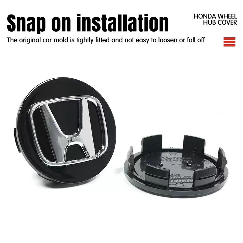 4pcs 69mm Car Wheel Center Hub Center Cap Rim Hub Dustproof Cover Emblemem For Honda Fit Jazz GK5 Civic Type-R CRV Pilot Accord
