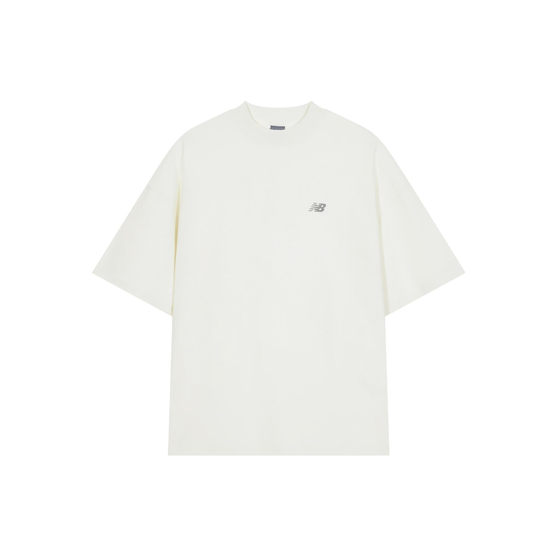 New Balance NB Logo Cotton T-shirt Asia Sizing White Unisex AMT41333-CIC