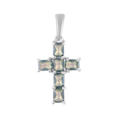 Silver Cross with Mystic Topaz 1.925ct (2085041)