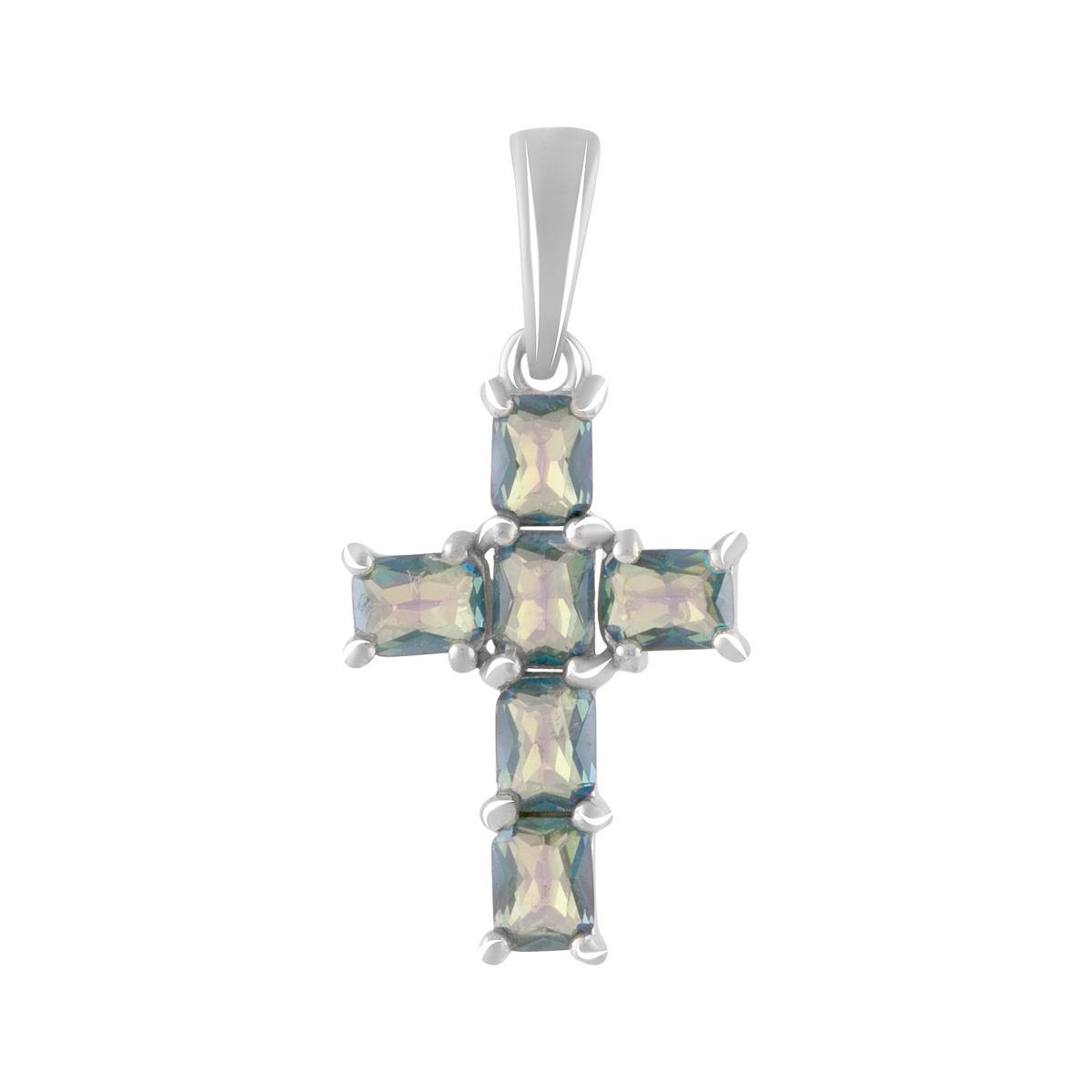 

Срібний хрестик з топазом 1.925ct (2085041) різнокольорові кольору