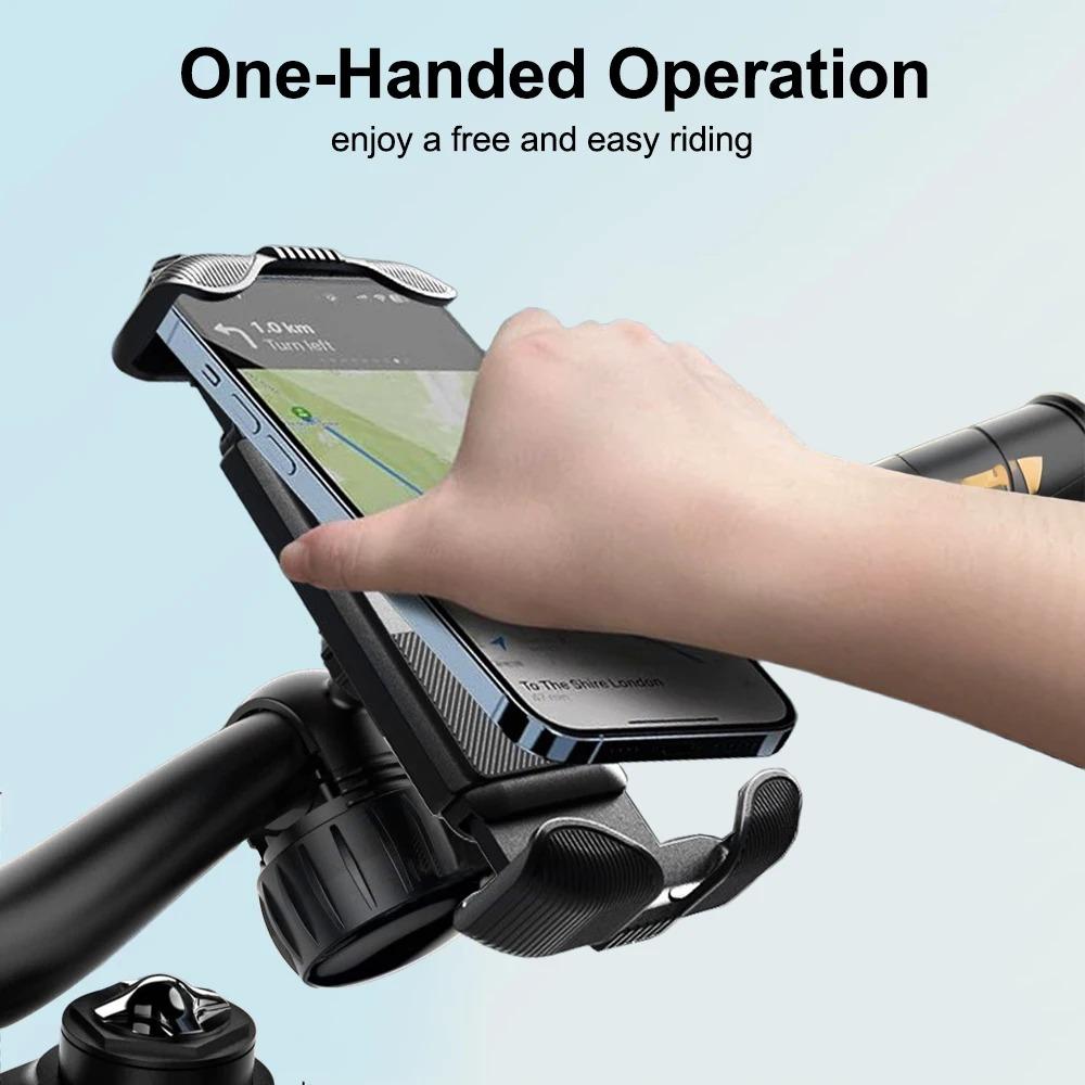 Bicycle Phone Holder Bike Mount 4.7-6.8 Inch Shockproof 360° Rotate Bike Motocycle Bike Phone Holder Cycling Phone Stand Bracket