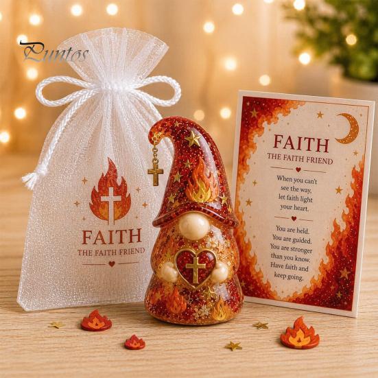 Gnome Statue Emotional Support Pocket Gift, Encouragement Figurine for Desk Decor, Motivational Keepsake Friends, Positive Energy And Luck Charm