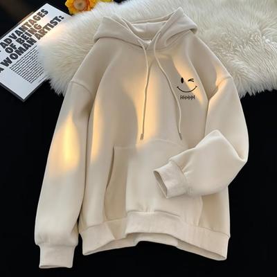 Winter Long Sleeved Hoodie Men Women Versatile Loose Fashionable Casual Wear Fleece Pullover Sweatshirts