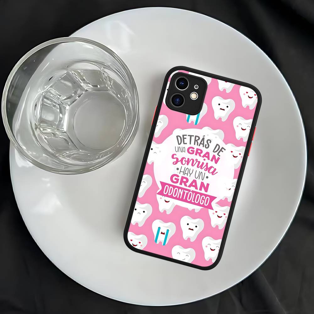 

The Dentist Tooth Matte Transparent Phone Cover For IPhone Case 16 15 14 13 12 11 Pro Max X XS Max Plus iphone 11