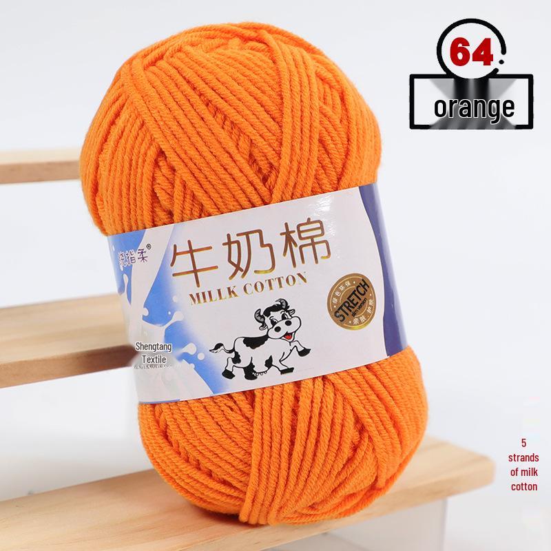 Filato di Cotone Lattiginoso a 5 Fili per Maglia & Uncinetto - Kit Fai da Te per Sciarpa, Coperta Lavorate a Mano di Spessore Medio