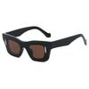 European American Retro Square Sunglasses Personalized Thick Frame Unisex Classic Splicing Color Trendy Glasses