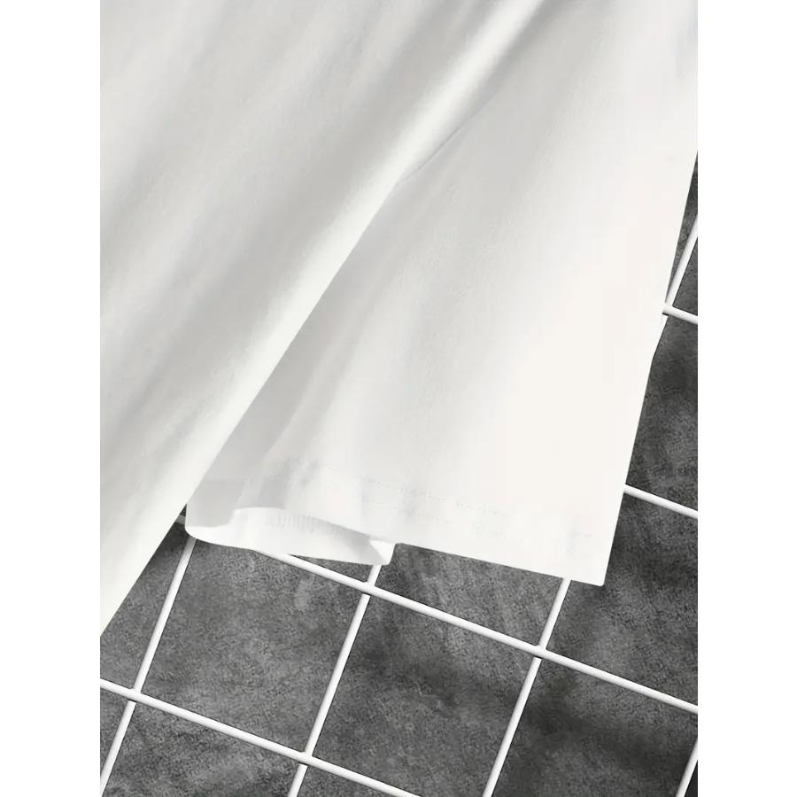 Kawaii Katt T-shirt För Herrar Djurtryck Kortärmad Söt Topp Casual Lös Herr T-shirt Oversized T-shirts Skjorta Herrkläder