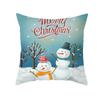Cartoon Santa Claus Pattern Throw Pillow Cover With Short Plush Print Living Room Sofa Decoration Cushion Cover Pillow Covers