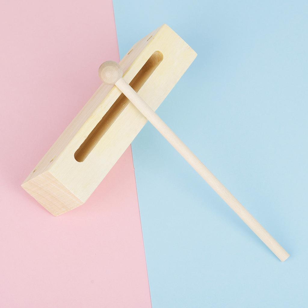 Orff Musical Instruments Wooden 2 Tone Castanets Clapper Percussion Low High Pitched Square Clapper Kids Educational Toys