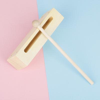 Orff Musical Instruments Wooden 2 Tone Castanets Clapper Percussion Low High Pitched Square Clapper Kids Educational Toys