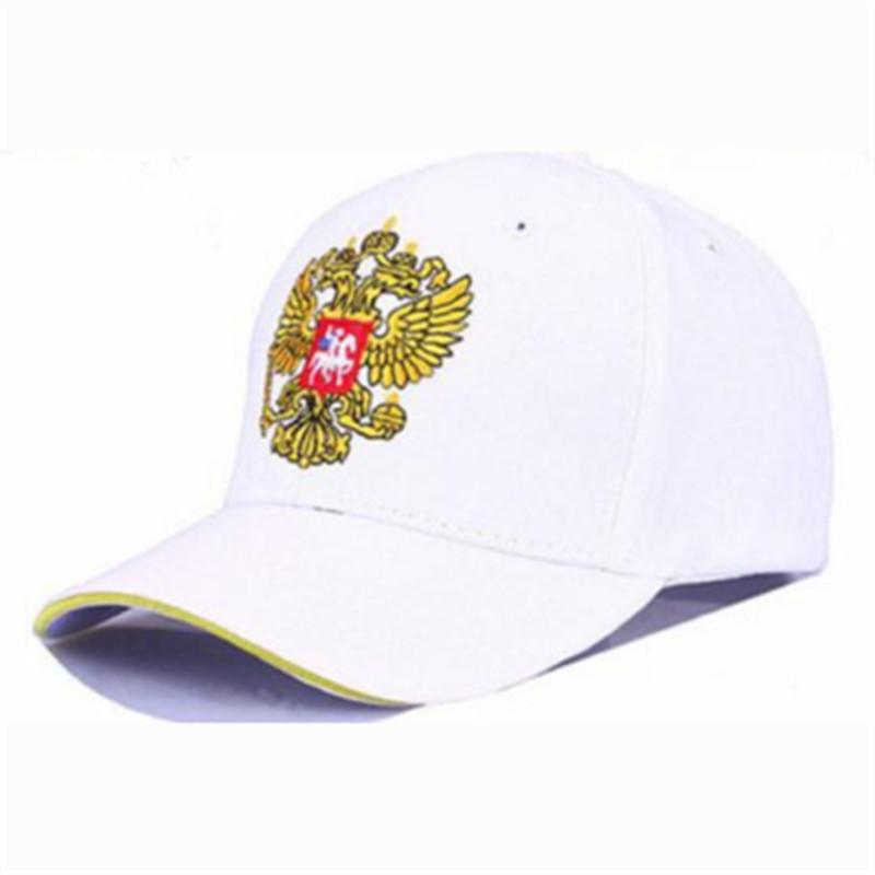 

Russia Eagle Embroidered Baseball Cap With Adjustable Strap For Outdoor Sun Protection белый