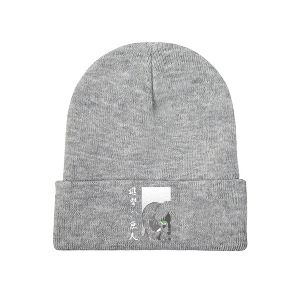Attack on Titan Shingeki no Kyojin Protect the Wall Strickmützen Damen Unisex Beanie Wintermützen Lässige Mütze