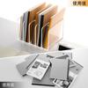 SANRUI File Box Desk Shelf, 5-Tier Book Stand, Acrylic, Desktop Shelf, Vertical Compartment, Desktop Document Storage, Office Supplies, Clear