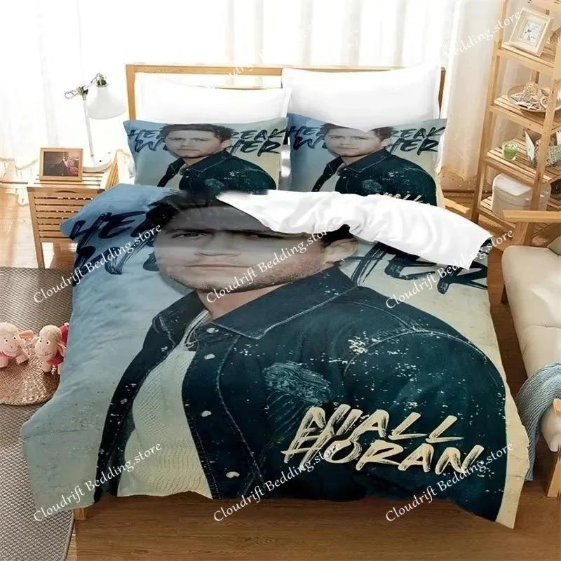 3D Print Niall Horan Sengetøjssæt, Dynebetræk Dyne Sengesæt Quiltbetræk Pudevar, King Queen Twin Størrelse Drenge Piger Voksne026