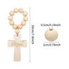 Wood Rosary Beads Crosses Pendants Catholic Wood Beads Garlands Car Decors for Baptisms First Communions Gift