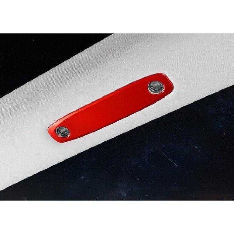 For Tesla Model 3 Y 2017-2023 Glossy Red Front Rear Reading Light Cover Trim 2PC