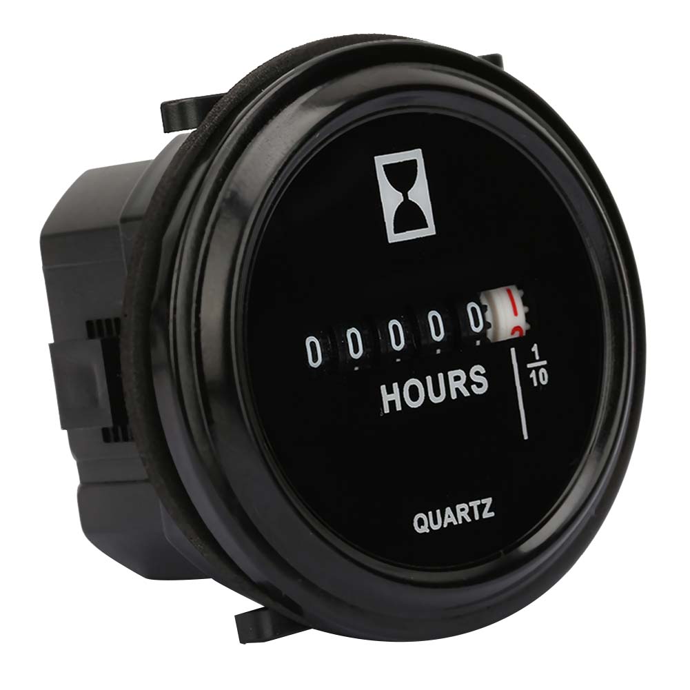 6 80V AC DC 99999.9 Hours Quartz Hour Meter for Engine Generator Time Counting
