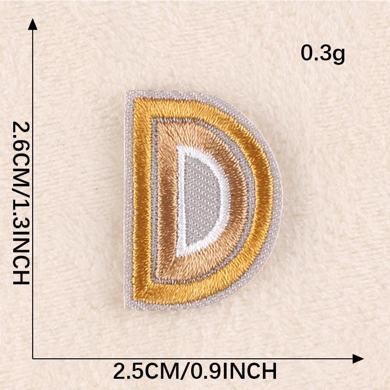 Duoku English Alphabet Cloth Sticker Computer Embroidery Label Small Patch Clothing Textile Accessories Embroidery Sticker