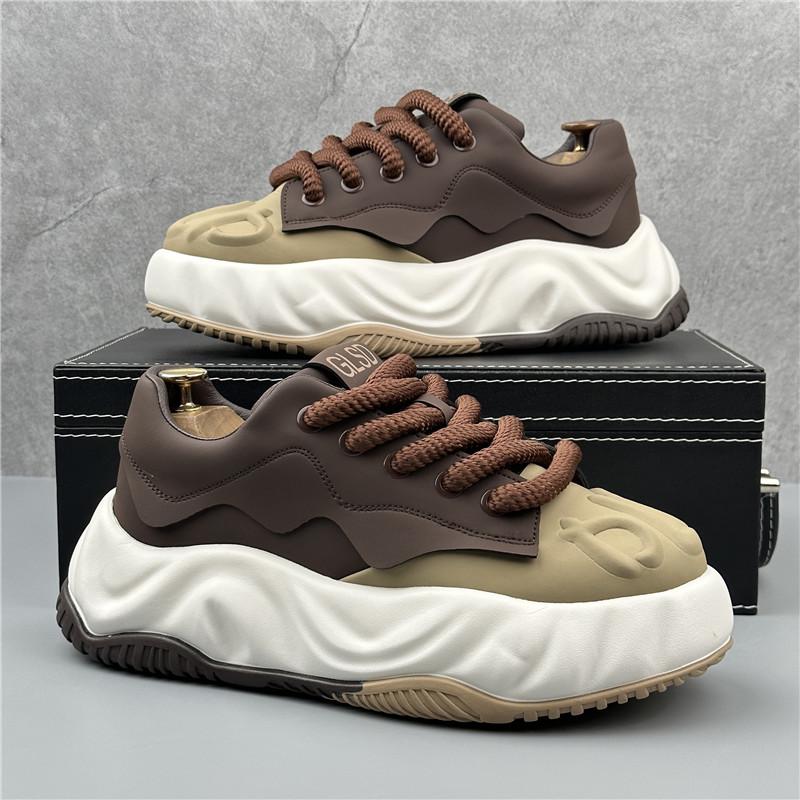 Fashion New Designer Men's Comfort Two Tone Mixed Patchwork All Match Causal Shoes Flats Male Sports Walking Sneakers Zapatos Hombre