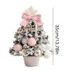 35cm DIY Christmas Tree With LED Light Mini Desktop Tree Christmas Decoration New Year Gift Home Christmas Ornaments