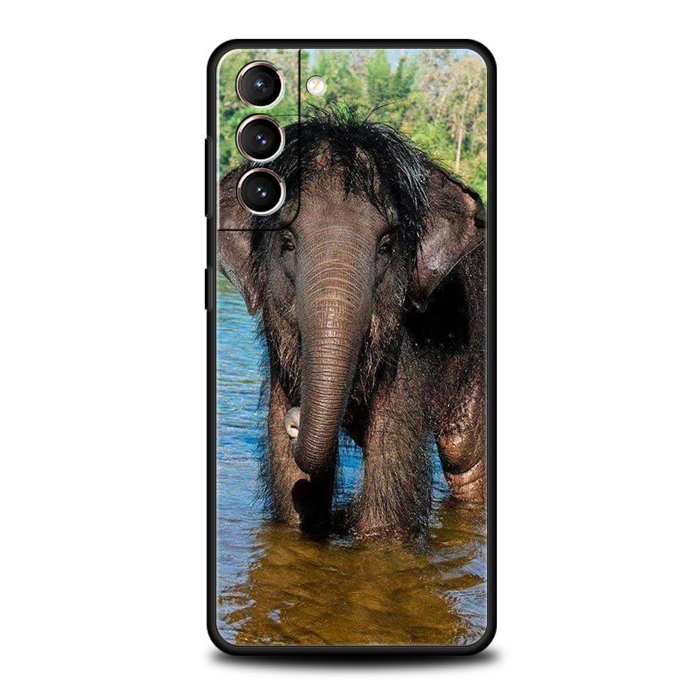 

Animal Elephant Creative Phone Case For Samsung Galaxy S24 S23 S22 S20 Ultra S21 FE 5G S10 S9 Plus S10E Soft Silicone Cover Samsung S23