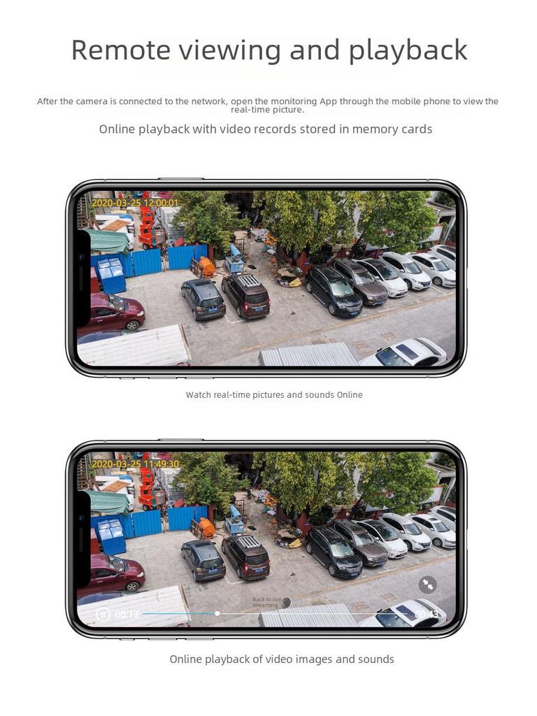 Solar-Powered HD Infrared Night Vision Wireless Outdoor Camera with PIR Thermal Sensing